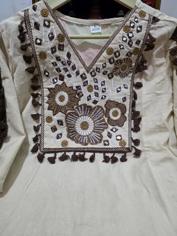 Ivory_&_Mocha_Brown_Embroidered_Co-Ord_Set_with_Flared_Palazzo_Pants