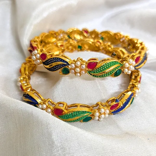 Gold_Finish_Colourful_Bangles