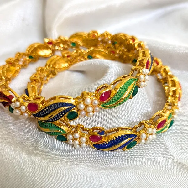 Gold_Finish_Colourful_Bangles
