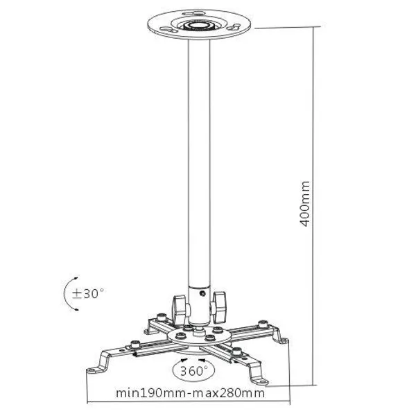 MYL_Heavy_Duty_-_2_Feet_Projector_Ceiling_Mount_Stand_Bracket_(1ft+1ft_-_White_-_Weight_Capacity_:_15_Kgs)_(1ft_+1ft)