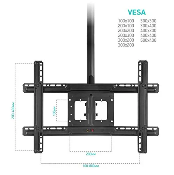 Black_Adjustable_Heavy_Duty_Tv_Ceiling_Mount_For_32_To_70_In_Lcd_Led_Flat_Panel_Screens_And_Monitors_Up_To_68Kg_Steel