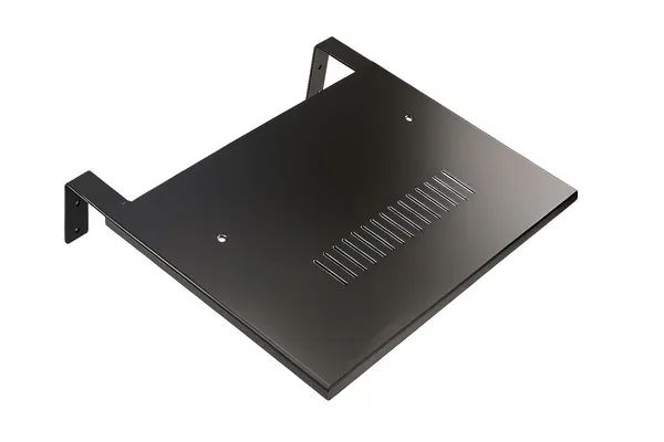 Black_Set_Top_Box_Wall_Mount/Home_Theatre_Centre_Speaker_Mount/Stabilizer_Mount_Strong_Build_Large_Tray,_Matte_Finish