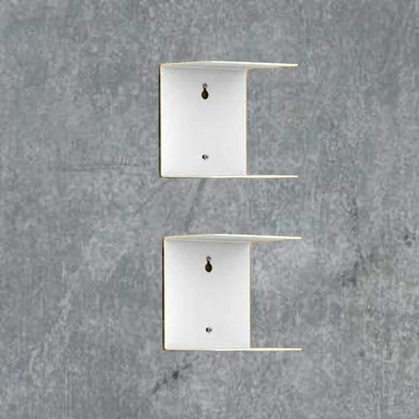White_Book_Shelf_Wall_Mounted_Heavy_Duty_Metal_Invisible_Book_Shelves_2_Piece_Per_Pack_(Made_In_India)_With_Screws_&_Plastic_Anchors_Included