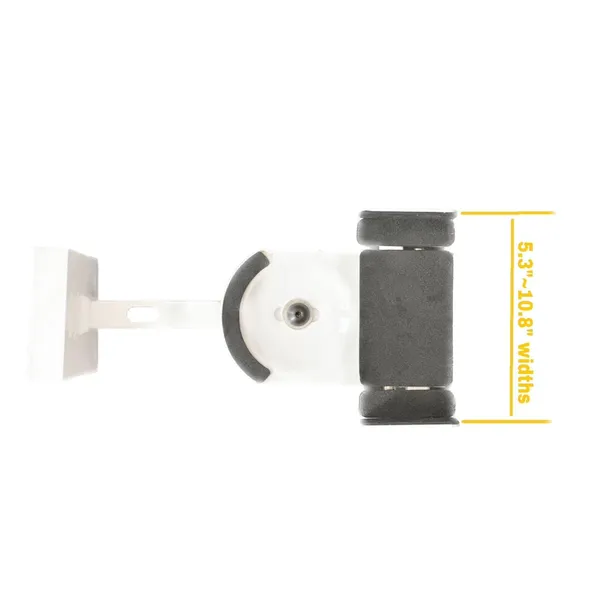 White_Speaker_Wall_Mounts,_Pair_Of_Universal_Side_Clamping_Bookshelf_Speaker_Mounting_Brackets,_Large_Or_Small_Speakers,_2_Mounts,_33_Lbs_Capacity