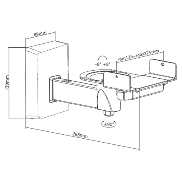 White_Speaker_Wall_Mounts,_Pair_Of_Universal_Side_Clamping_Bookshelf_Speaker_Mounting_Brackets,_Large_Or_Small_Speakers,_2_Mounts,_33_Lbs_Capacity
