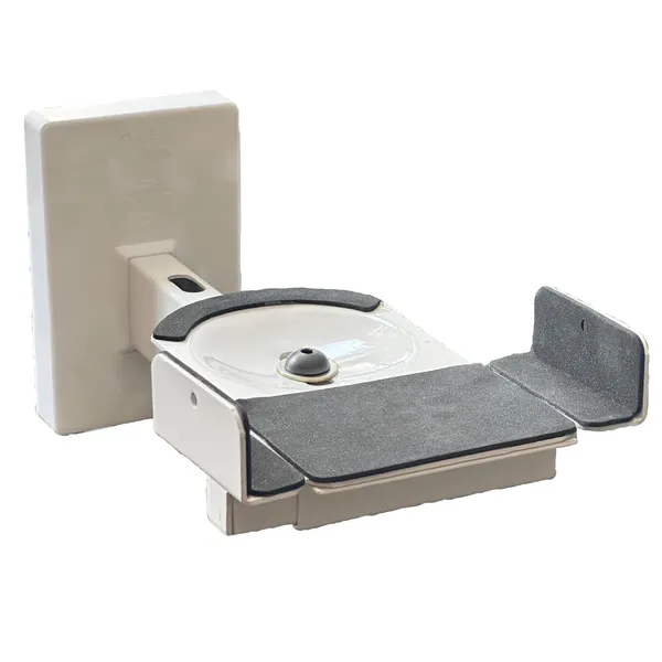 White_Speaker_Wall_Mounts,_Pair_Of_Universal_Side_Clamping_Bookshelf_Speaker_Mounting_Brackets,_Large_Or_Small_Speakers,_2_Mounts,_33_Lbs_Capacity