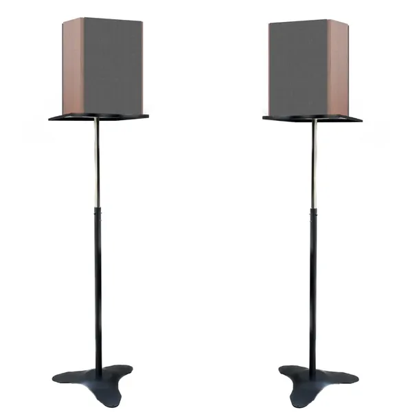 Black_Metallic_Universal_Speaker_Stands_Bookshelf_Speaker_Stand_Pair,_Holds_22Lbs,_Cable_Management,_Surround_Sound