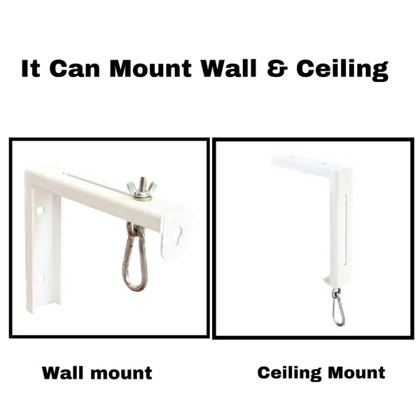 Black_Universal_Projector_Screen_Wall/Ceiling_Mount_Kit/Stand,_9_Cm_Adjustable,_Bracket/Hanger,_50_Kg_Weight_Capacity