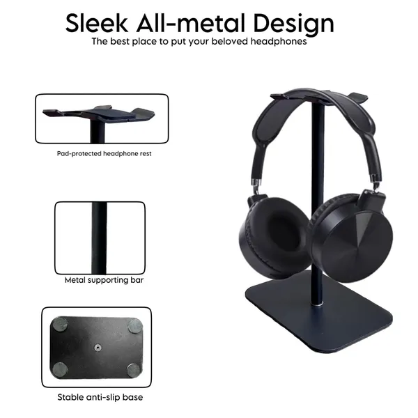 Black_Tabletop_Headphone_Stand_Headset_Holder_Earphone_Stand_With_Metal_Supporting_Bar_Flexible_Headrest_Abs_Solid_Base_For_All_Headphones_Size.