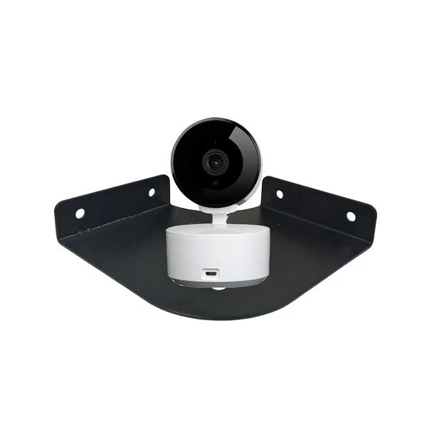 Black_Metal_Wall_Mounted_Floating_Shelf_With_Cable_Access_Hole_Corner