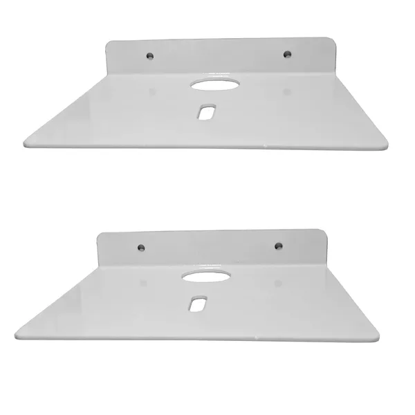 White_Metal_Wall_Mounted_Floating_Shelf_With_Cable_Access_Hole_Flat_Wall