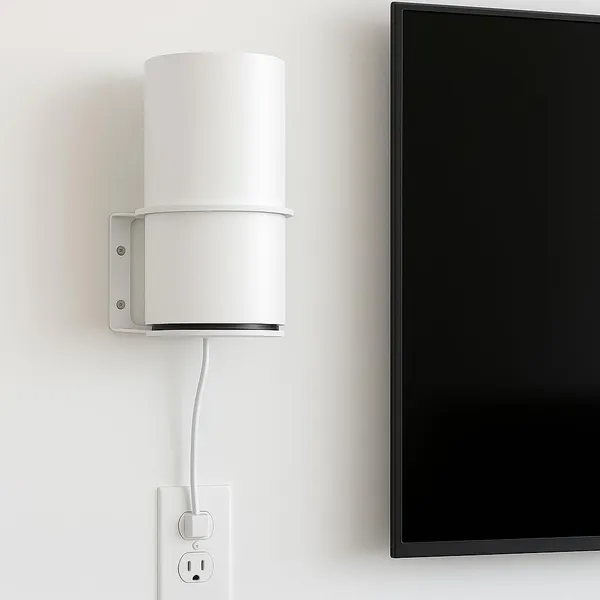 White_Wall_Mount_M4/E4_Compatible_Wall_Mount,_Sturdy_Metal_Made_Mount_Stand_Holder_Compatible_M4/E4_Mesh_Wifi_(Pack_Of_2)_For_Decor