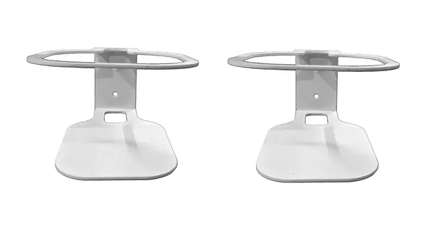 White_Wall_Mount_M4/E4_Compatible_Wall_Mount,_Sturdy_Metal_Made_Mount_Stand_Holder_Compatible_M4/E4_Mesh_Wifi_(Pack_Of_2)_For_Decor