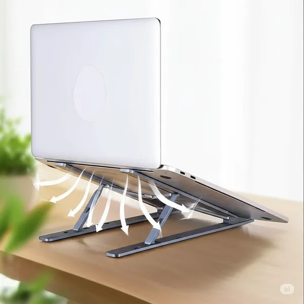 Silver_Aluminium_Laptop_Stand,_7_Angle_Adjustable,_Compatible_With_9_15.6_In_Laptops,_Foldable_With_Silicon_Pads