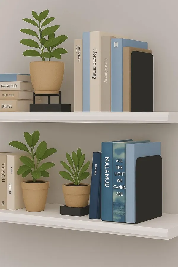 Black_Book_Stand_&_Organizer_Set_Office_Table_Accessories_With_File_Organiser_Stylish_Holder_Study_Decor_&_Shelf_Tabletop_Rack_Space_Saving_Bookends_2_Piece_Set