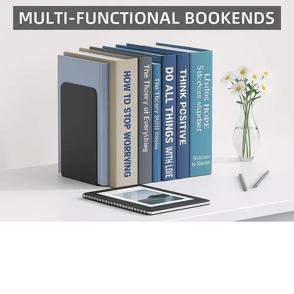 Black_Book_Stand_&_Organizer_Set_Office_Table_Accessories_With_File_Organiser_Stylish_Holder_Study_Decor_&_Shelf_Tabletop_Rack_Space_Saving_Bookends_2_Piece_Set