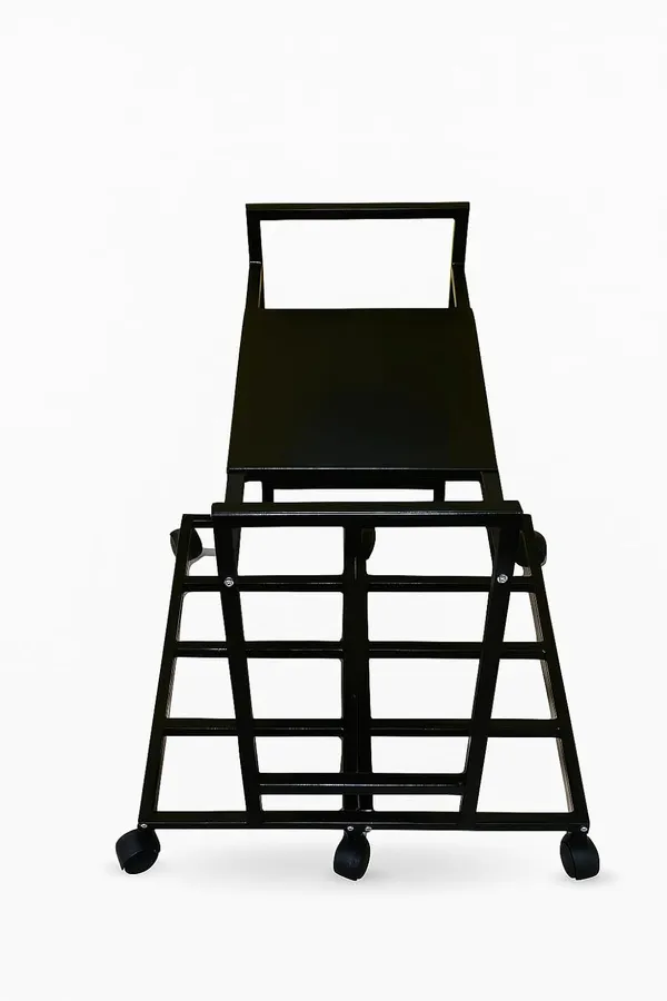 Black_Metal_Ups_Trolley_Stand_With_Wheels,_2_Shelf_Frame,_Metal_Inverter_Trolly_(Double_Battery_Stand)