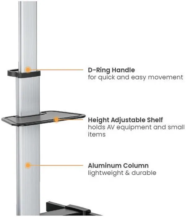 Silver_And_Black_Mobile_Tv_Cart_Stand_With_Height_Adjustable_Shelf,_37_86_In_Tv_Mount,_50Kg_Capacity,_Toolless_Tilt