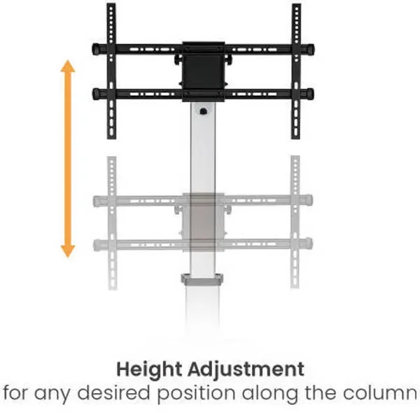 Silver_And_Black_Mobile_Tv_Cart_Stand_With_Height_Adjustable_Shelf,_37_86_In_Tv_Mount,_50Kg_Capacity,_Toolless_Tilt