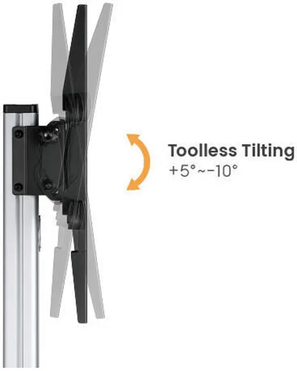 Silver_And_Black_Mobile_Tv_Cart_Stand_With_Height_Adjustable_Shelf,_37_86_In_Tv_Mount,_50Kg_Capacity,_Toolless_Tilt