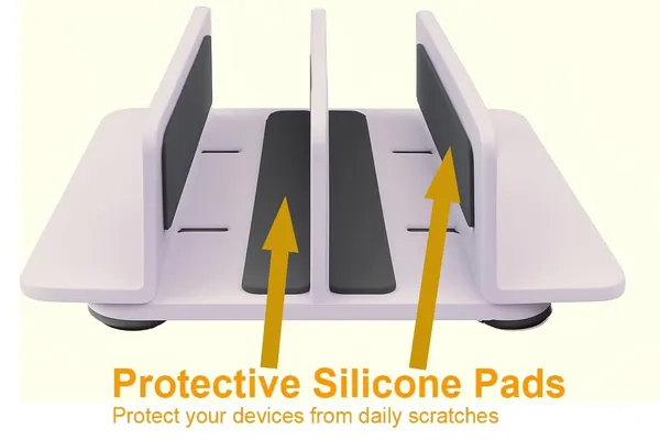 White_Vertical_Laptop_Stand,_Space_Saving_Design,_Adjustable_Holder_For_Laptops_Up_To_17.3_Ines_(43.94_Cm),_Scratch_Resistant_(Double_Slot)
