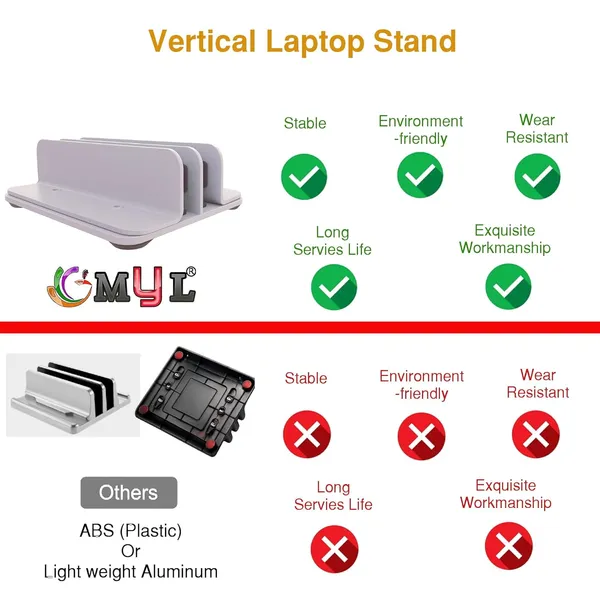 White_Vertical_Laptop_Stand,_Space_Saving_Design,_Adjustable_Holder_For_Laptops_Up_To_17.3_Ines_(43.94_Cm),_Scratch_Resistant_(Double_Slot)
