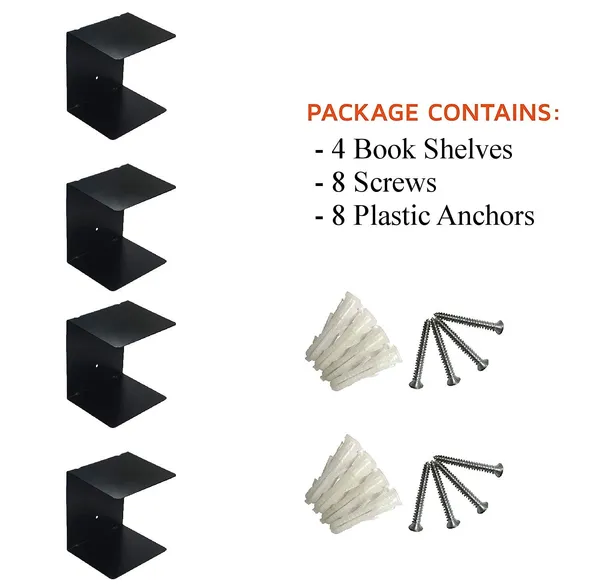 myl_Book_Shelf_Wall_Mounted_Heavy_Duty_Metal_Invisible_Book_Shelves_(Made_in_India)_with_Screws_&_Plastic_Anchors_Included_-_Black_(4,_Black)