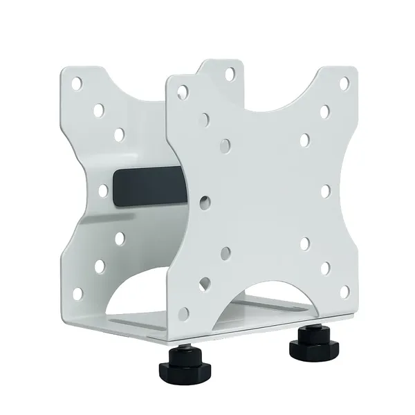 MYL_Thin_Client_CPU_Mount_Bracket,_Adjustable_0.65-2.55_Inch_Depth,_Supports_up_to_11_lbs,_Black_and_White_(White)
