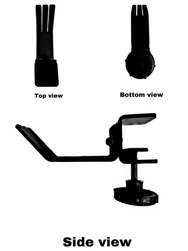 MYL_HPHT_Headphone_Clamp_Mount_Stand_Hanger/Holder_Metal_(Black)_(Pack_of_2,_Black)