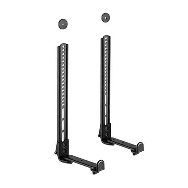MYL_Universal_Sound_Bar_Mount_Bracket_for_Mounting_Above_or_Under_TV_with_Adjustable_3_Angled_Extension_Arm,_Fits_Most_23_to_65_Inch_TVs,_up_to_33_Lbs._Soundbar_(MYL-SB-49),_Black