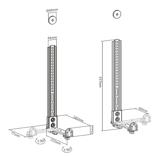 MYL_Universal_Sound_Bar_Mount_Bracket_for_Mounting_Above_or_Under_TV_with_Adjustable_3_Angled_Extension_Arm,_Fits_Most_23_to_65_Inch_TVs,_up_to_33_Lbs._Soundbar_(MYL-SB-49),_Black
