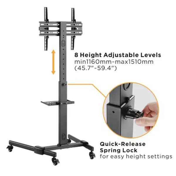 MYL_Universal_Height_Adjustable_Pedestal_Mobile_TV_Trolley/LED/LCD_TV_Floor_Stand_with_Wheels,_for_Most_32"-55"_Flat_Panel_TVs_Up_to_35kg/_77lbs