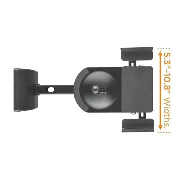 myl_Speaker_Wall_Mounts,_Pair_of_Universal_Side_Clamping_Bookshelf_Speaker_Mounting_Brackets,_Large_or_Small_Speakers,_2_Mounts,_33_Lbs_Capacity,_Black_(MYL-SB51v)