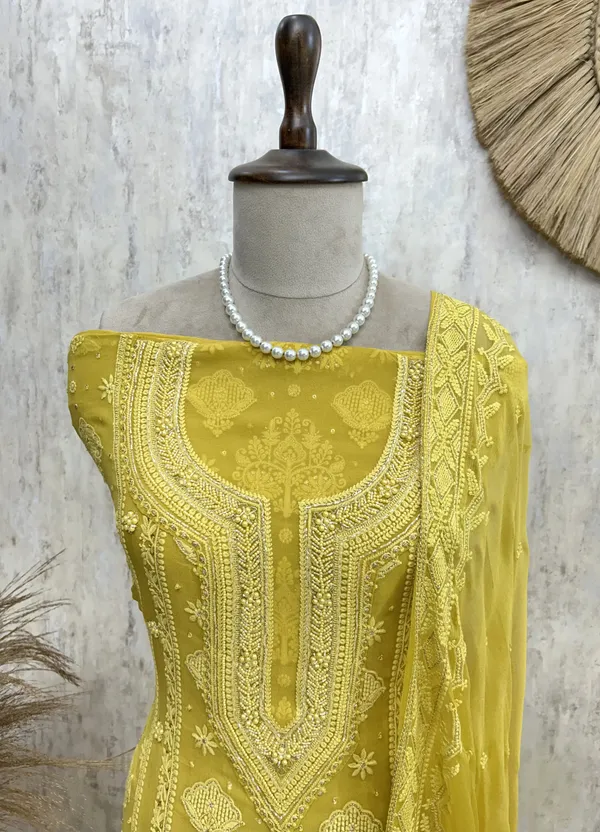 Chikankari_Pearl_Work_Georgette_Unstitched_Suit_Set_Default_Title