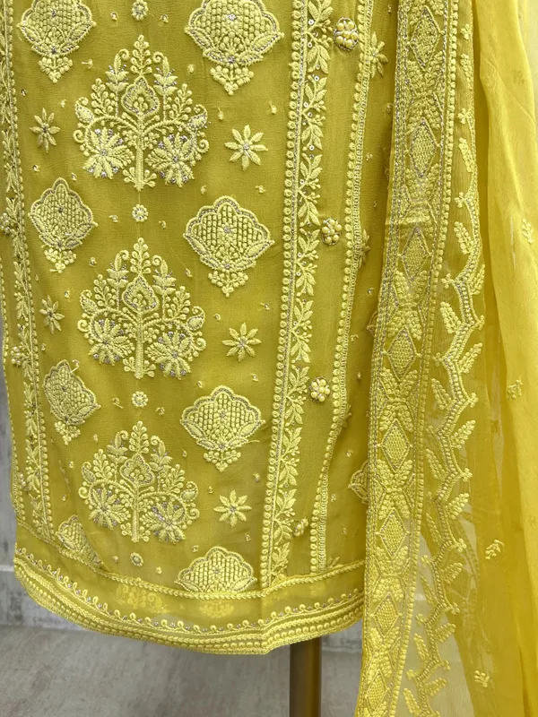 Chikankari_Pearl_Work_Georgette_Unstitched_Suit_Set_Default_Title