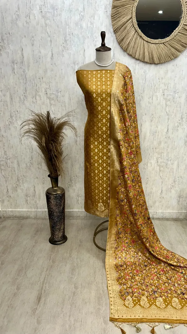 Banarasi_Silk_Unstitched_Suit_Set_Featuring_Kani_Dupatta_Default_Title