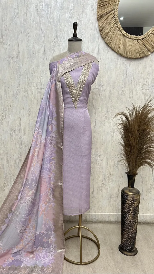 Lavender_Royal_Elegance_Organza_Unstitched_Suit_Light_Purple
