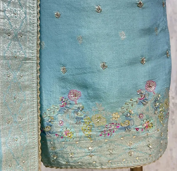 Teal_Elegance_Drape_Tissue_Unstitched_Suit_Turquoise