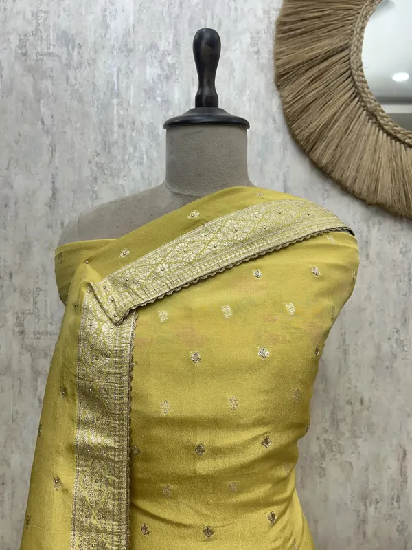 Teal_Elegance_Drape_Tissue_Unstitched_Suit_Yellow