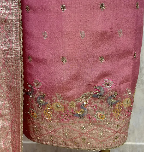 Teal_Elegance_Drape_Tissue_Unstitched_Suit_Dark_Pink