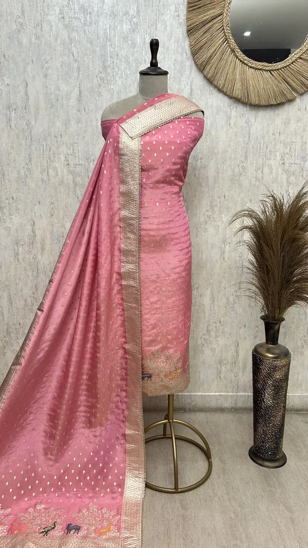 Emerald_Silk_Elegance_Tissue_Unstitched_Suit_Dark_Pink