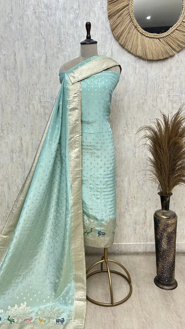 Emerald_Silk_Elegance_Tissue_Unstitched_Suit_Sky_Blue_1