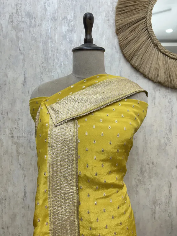 Emerald_Silk_Elegance_Tissue_Unstitched_Suit_Yellow