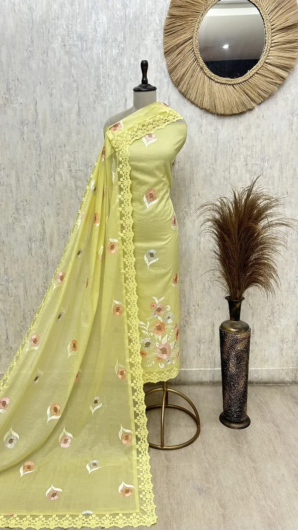 Pastel_Bloom_Elegance_Mul_Chanderi_Unstitched_Suit_Yellow