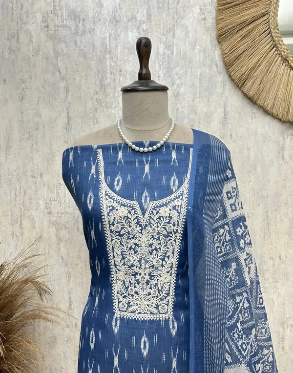 Serene_Ethnic_Style_Linen_Cotton_Unstitched_Suit_Indigo_Blue
