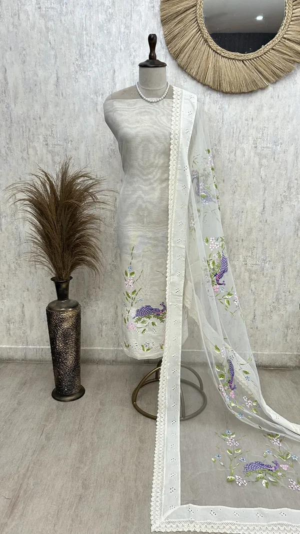 Floral_Peacock_Embroidery_Unstitched_Suit_White