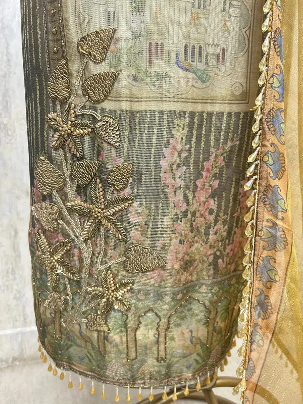 Embroidered_Rose_Reverie_Unstiched_Suit_Olive_Yellow