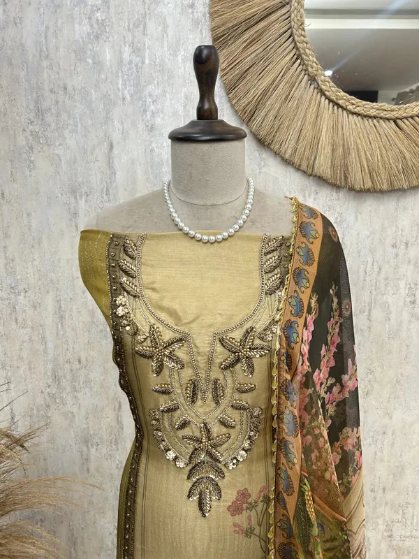 Embroidered_Rose_Reverie_Unstiched_Suit_Olive_Yellow