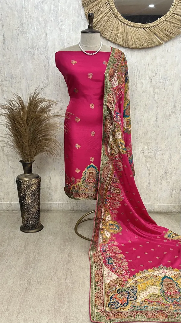 Royal_Teal_Elegance_Unstiched_Suit_Dark_Pink