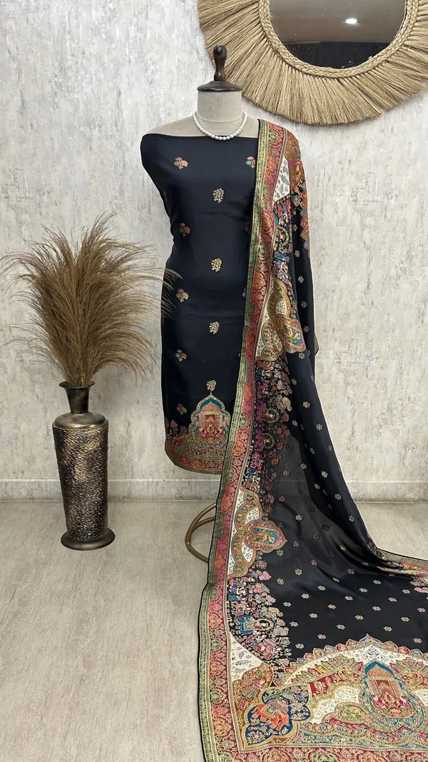 Royal_Teal_Elegance_Unstiched_Suit_Black
